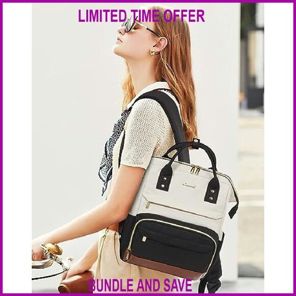 Lightweight Mini Backpack with Laptop Compartment, 14 Pockets for Travel Work main image 6